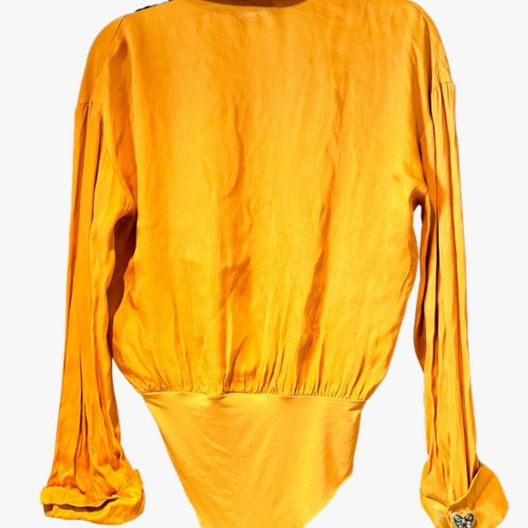 Beautiful Canary Yellow Blouse bodysuit - Picture 2 of 2